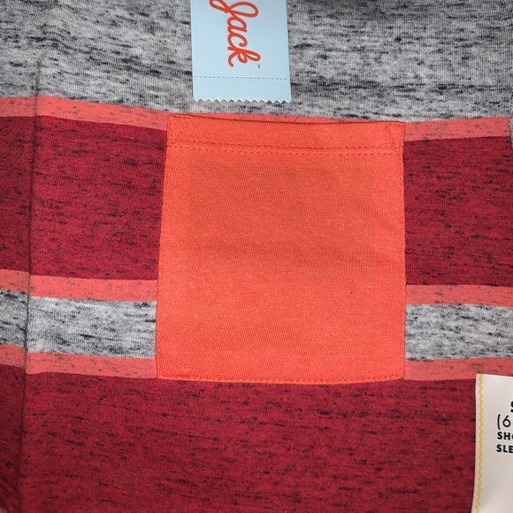Cat & Jack Boys Striped Pocket Tee Small - Picture 4 of 5